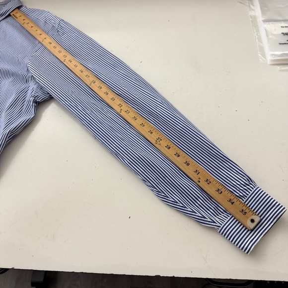 Ralph Lauren Classic Fit Nautical Blue Vertical Striped Button Down Shirt 2XLT - Picture 6 of 7